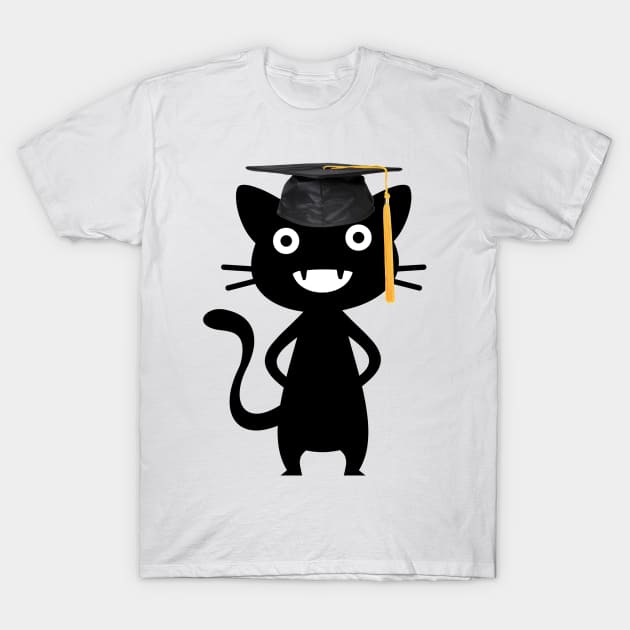 student cat T-Shirt by Molenusaczech